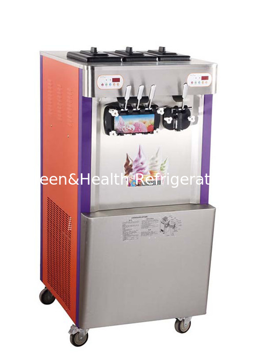 R404A 22L Ice Cream Making Machine Three Color Ice Cream Maker