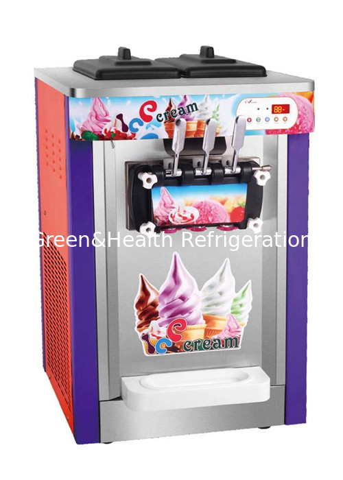 R404A 22L Ice Cream Making Machine Three Color Ice Cream Maker