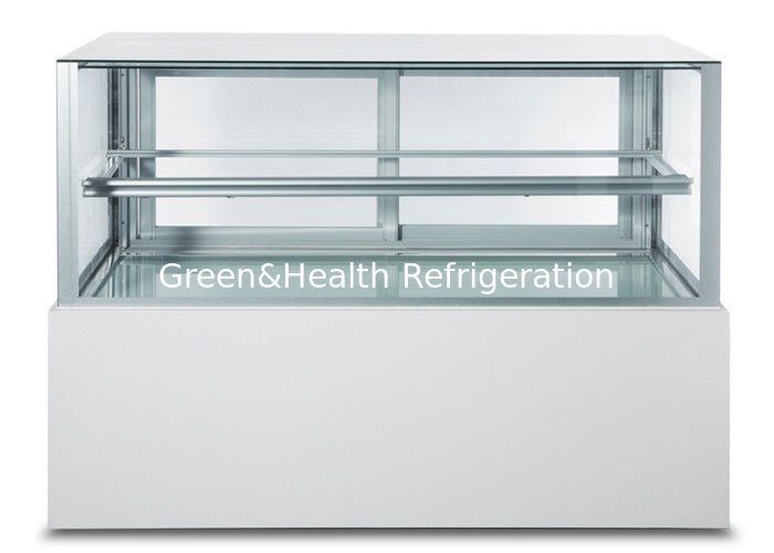 Commercial 4 Feet Square Glass Cake Display Chiller with Dynamic Cooling and Four-Sided Glass for Energy Saving