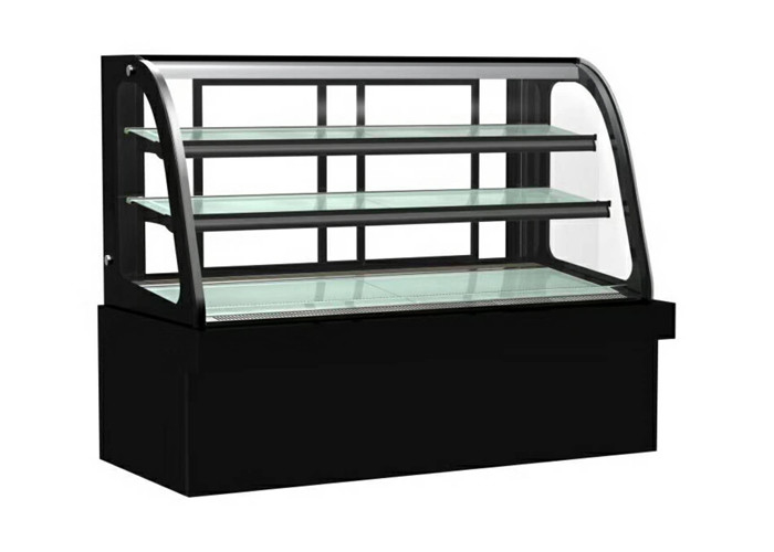 4 Feet Square Glass Cake Display Chiller Patisserie Bakery Display Case