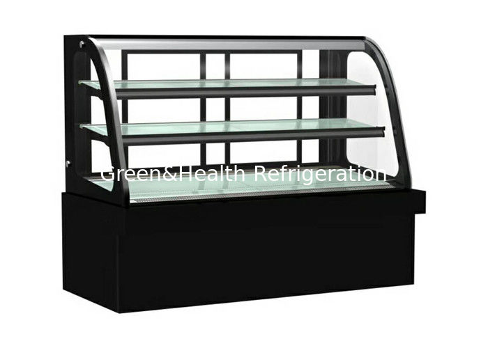 Commercial 4 Feet Square Glass Cake Display Chiller with Dynamic Cooling and Four-Sided Glass for Energy Saving