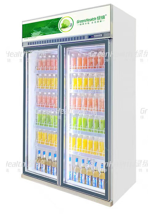 1000L Stand Back Bar Cooler Upright Display Refrigerator Adjustable Shelf For Beer Drink Cold