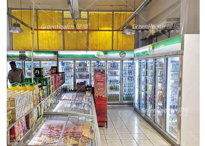 1000L Stand Back Bar Cooler Upright Display Refrigerator Adjustable Shelf For Beer Drink Cold