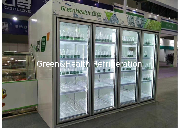 8500L Walk In Cooler Blast Freezer Supermarket Refrigeration With Glass Door