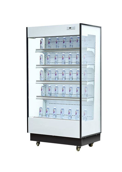 Glass Shelf Mini Chiller Refrigerator Shop Daily Food Vertical Upright Display Refrigerator