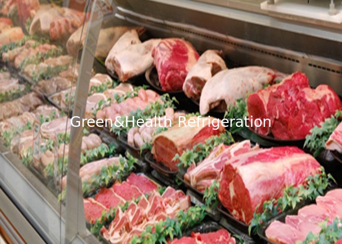 900W Frost Free Supermarket Fresh Food Showcase For Meat Shop