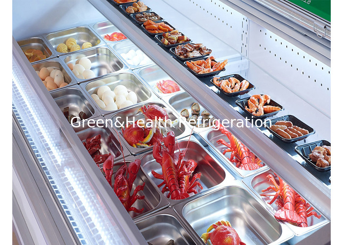 900W Frost Free Supermarket Fresh Food Showcase For Meat Shop
