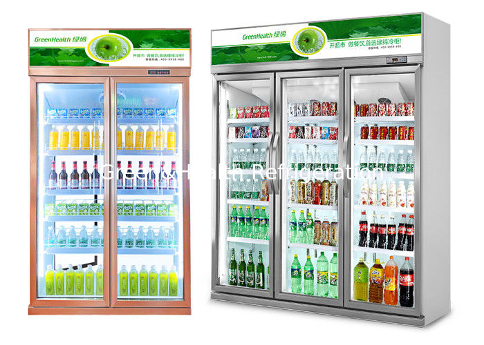 Commercial Beer Cooler with 1530L Storage Capacity Double Glass Doors and Digital Temperature Control