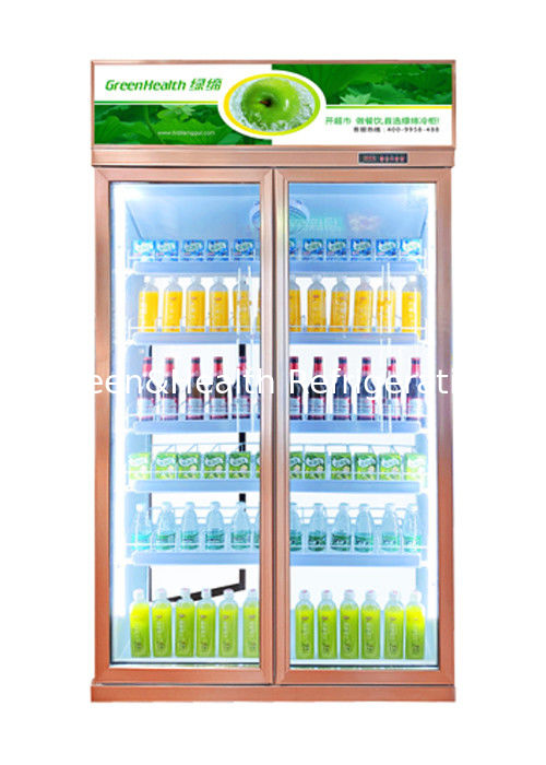 Commercial Beer Cooler with 1530L Storage Capacity Double Glass Doors and Digital Temperature Control