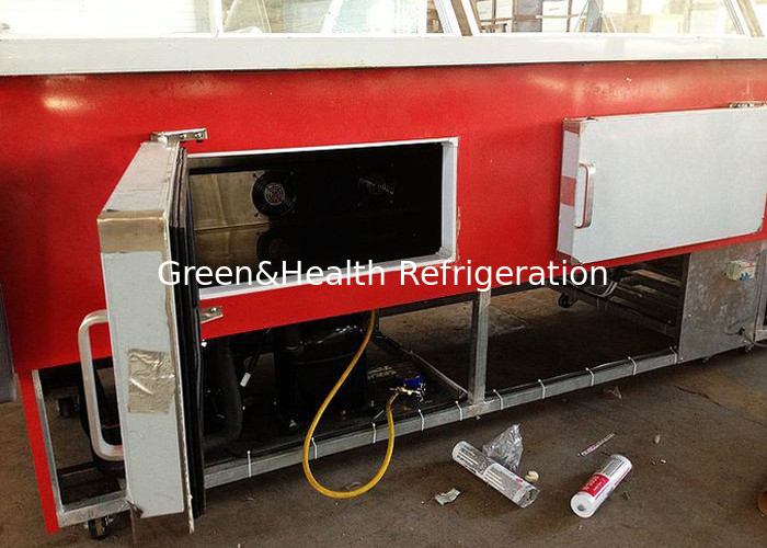 2.5M Seafood Chiller Freezer Meat Display Freezer Supermarket Meat Display Fridge For Sale
