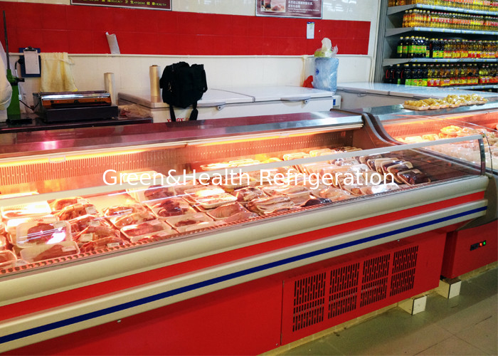 2.5M Seafood Chiller Freezer Meat Display Freezer Supermarket Meat Display Fridge For Sale