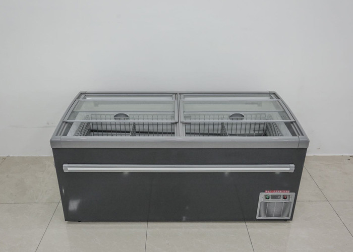 Supermarket Glass Door Chest Deep Freezer Food Display Merchandise Refrigerator 1040L
