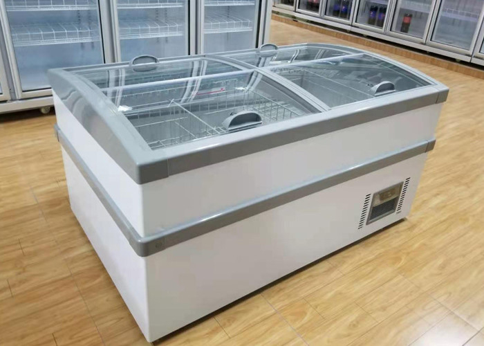 Supermarket Glass Door Chest Deep Freezer Food Display Merchandise Refrigerator 1040L