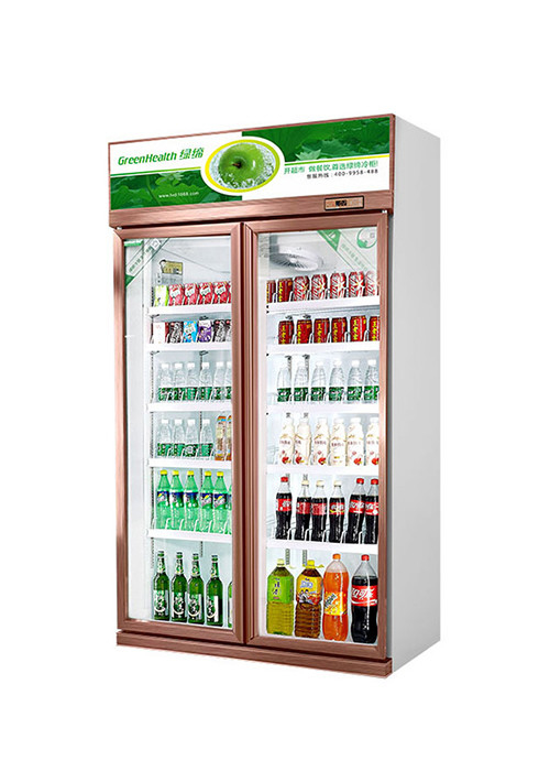 R134a Commercial Display Freezer Glass Door Luxury Upright Refrigerator For Beverage Wine