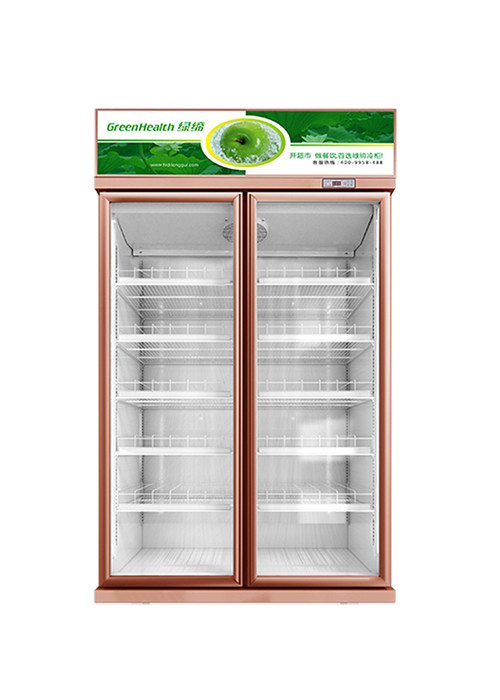 R134a Commercial Display Freezer Glass Door Luxury Upright Refrigerator For Beverage Wine