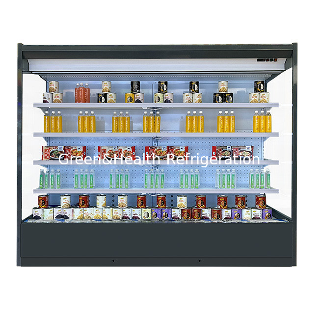 1350L Commercial Multideck Open Chiller For Shop Drink Air Cool Refrigerator