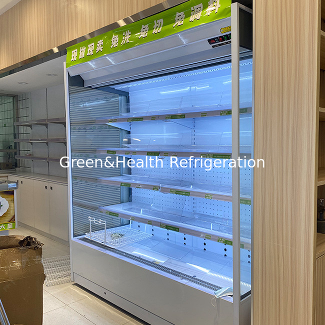 1350L Commercial Multideck Open Chiller For Shop Drink Air Cool Refrigerator