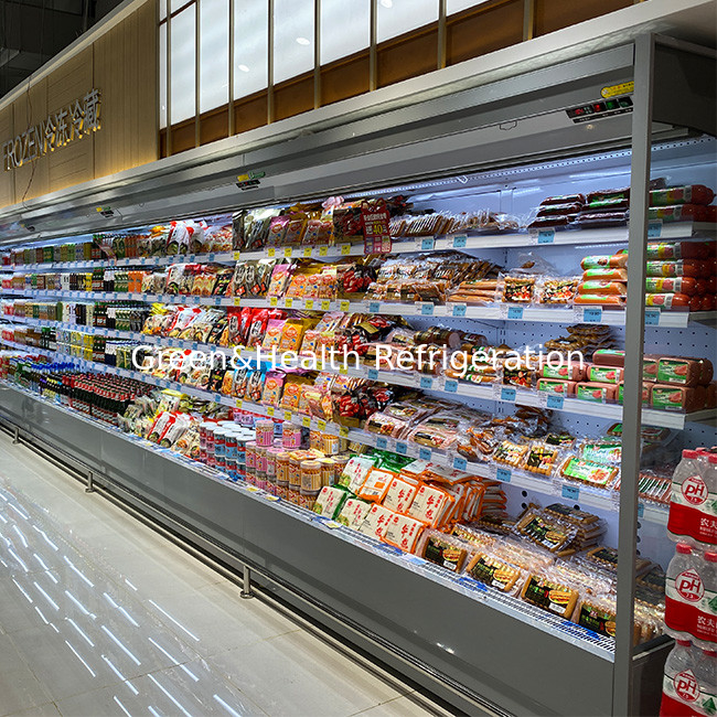 1350L Commercial Multideck Open Chiller For Shop Drink Air Cool Refrigerator