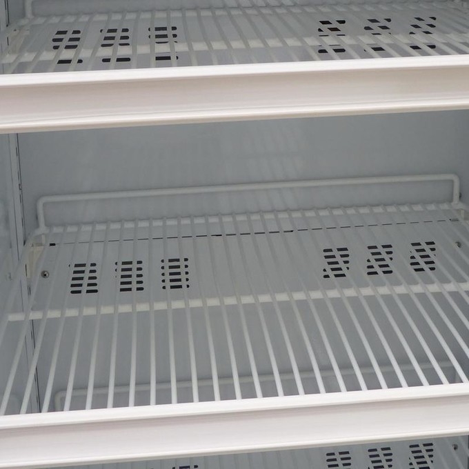 Customized Commercial Beverage Display Cooler With Side Open Door For Back Storage