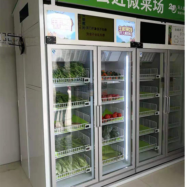 Customized Commercial Beverage Display Cooler With Side Open Door For Back Storage