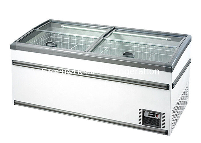 Commercial Island Freezer with 1040L Capacity Auto Defrost and R290 Refrigerant for Supermarket Display