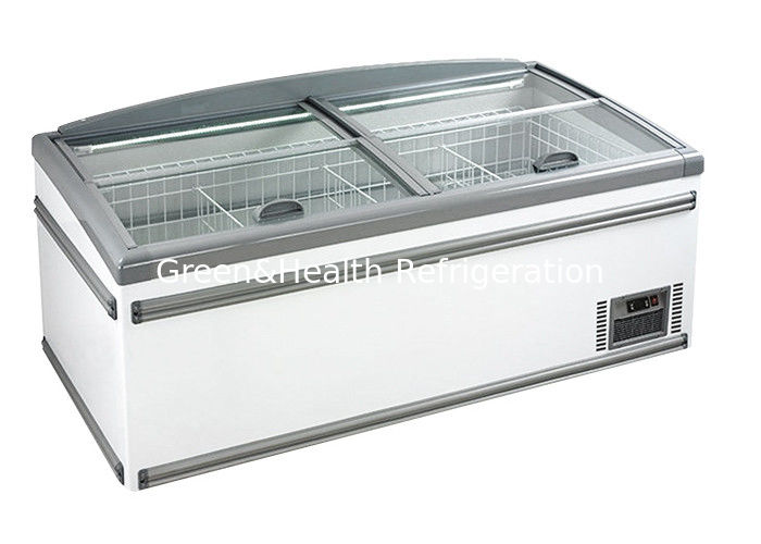 Commercial Island Freezer with 1040L Capacity Auto Defrost and R290 Refrigerant for Supermarket Display