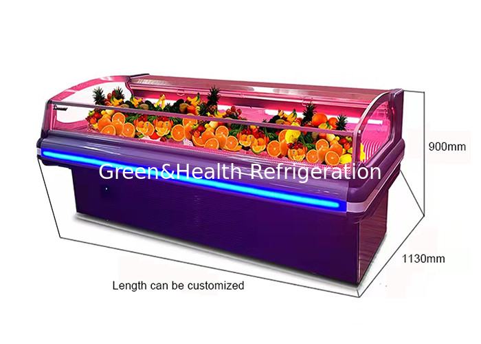 Green&Health Horizontal Refrigerator With Air Curtain For Fish/Fresh Meat/Seafoods