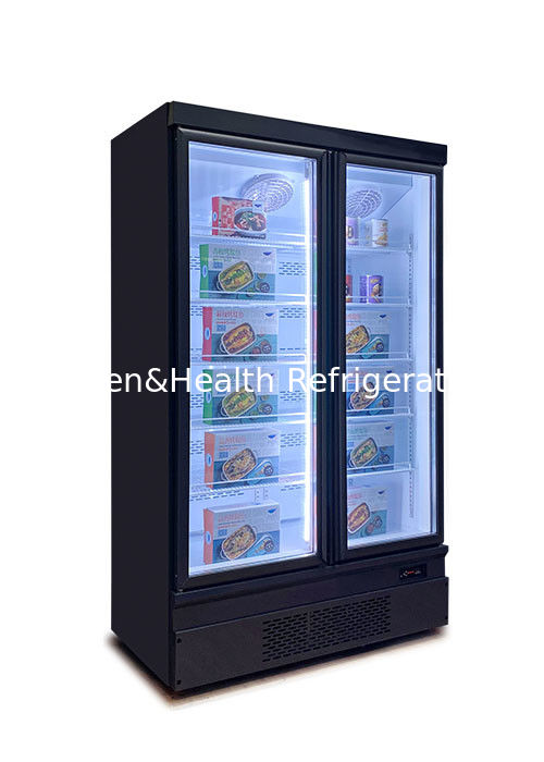Commercial Display Freezer with 1000L Capacity Auto Defrost and Fan Cooling for Supermarkets
