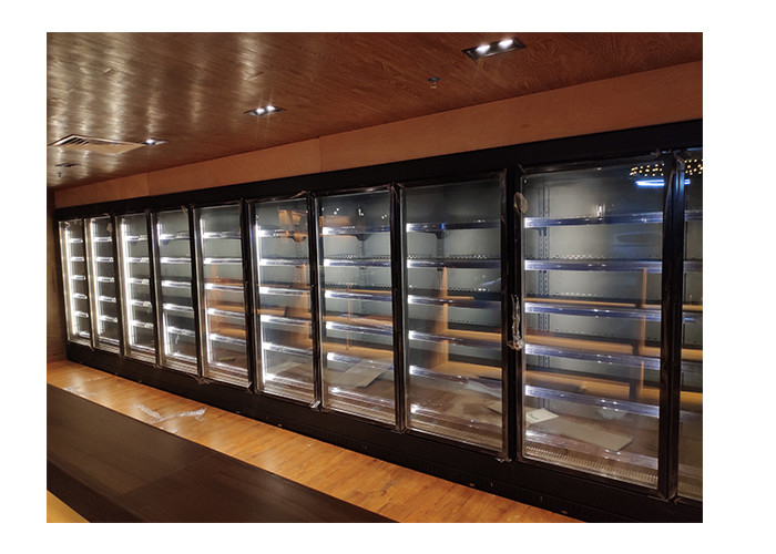Painted Steel Commercial Multideck Fridges Drinks Display Chiller R404a With Multi Gate Glass Door