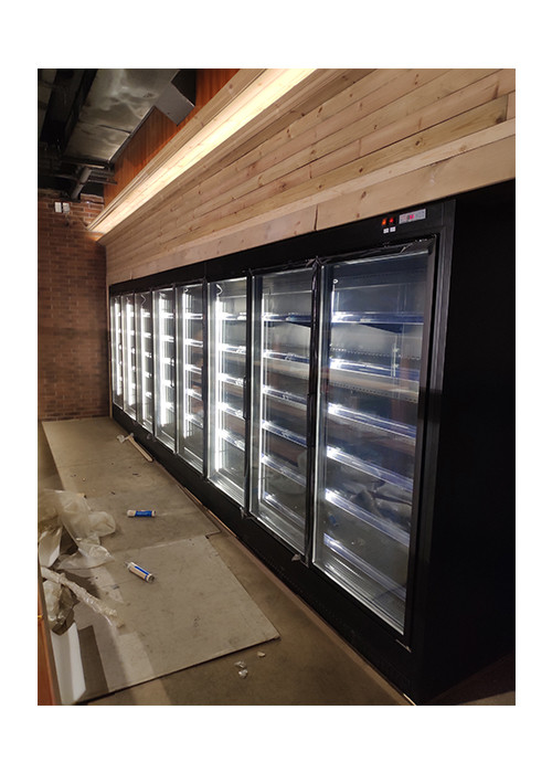 Painted Steel Commercial Multideck Fridges Drinks Display Chiller R404a With Multi Gate Glass Door