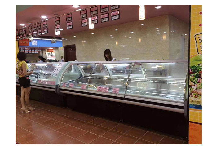 Green Health Commercial Horizontal Freezer With Air Curtain For Fish Fresh Meat