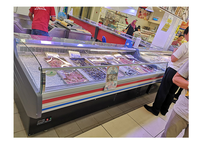 Green Health Commercial Horizontal Freezer With Air Curtain For Fish Fresh Meat