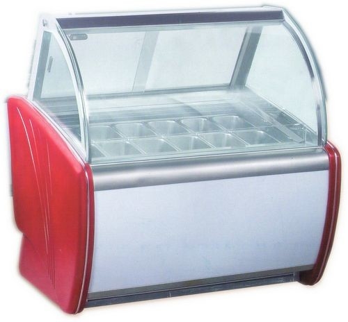 R202a Ice Cream Display Machine 10 / 12 Pans Gelato Freezer For Supermarket