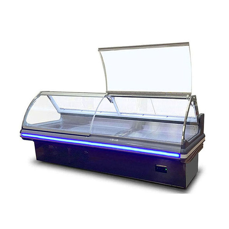 Commercial Fresh Meat Seafood Display Chiller For Butchery Store With 1.5 2 3m