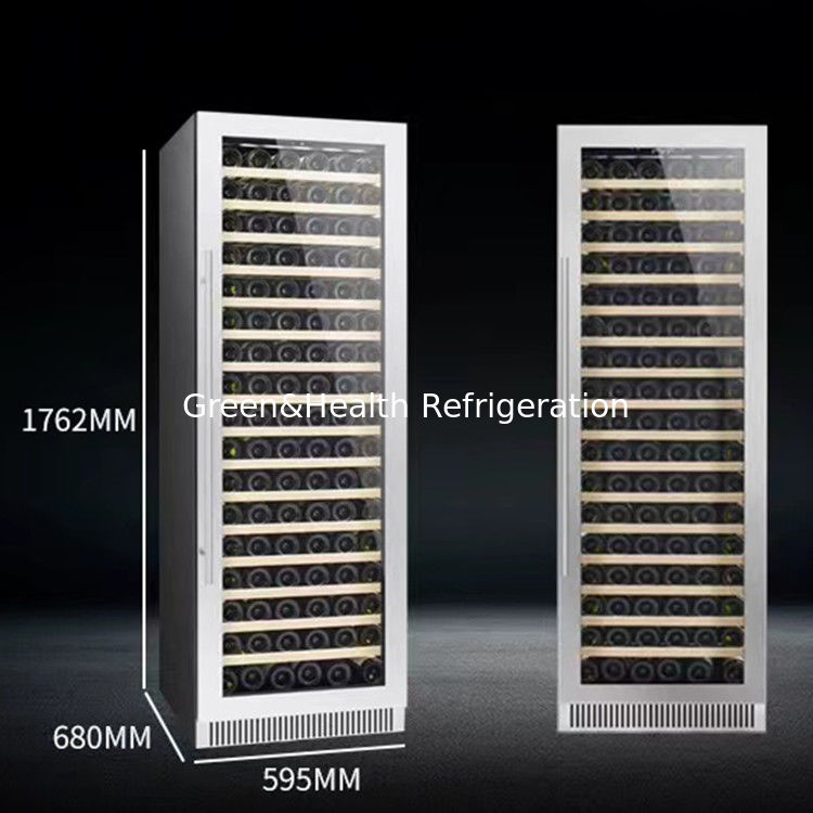 ETL Certificate Fan Cooling Low E Glass Wine Cabinet Fridge With Temperature Range 4 To 22°C