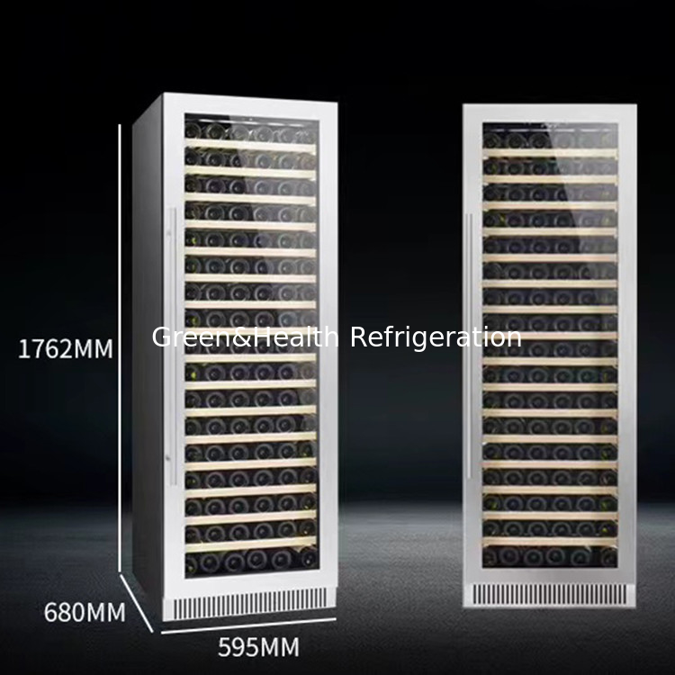 Fan Cooling Low E Glass Wine Cabinet Fridge With Temperature Range 4 To 22°C