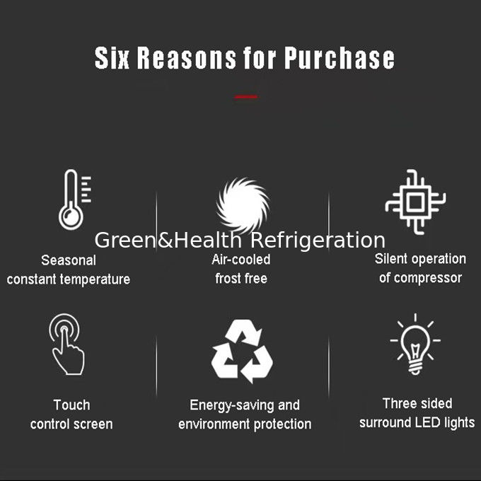 ETL Certificate 360° Air Ventilation Wine Refrigerator With 418L 220V 50HZ Automatic Defrost System