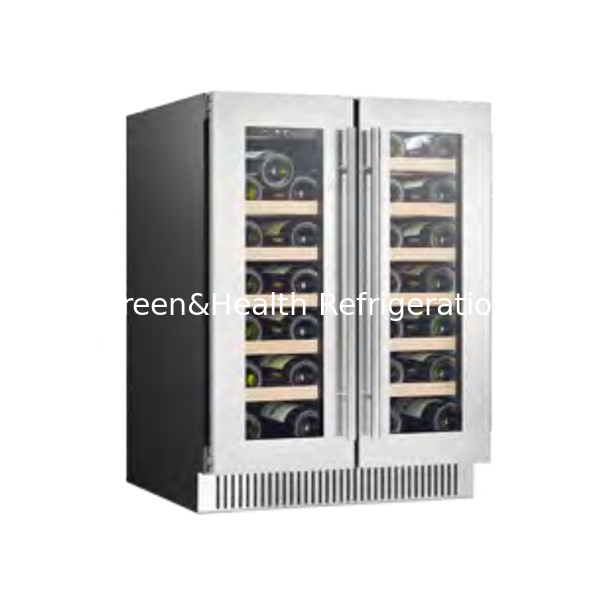 Space Saving Dual Zone Stainless Steel Fridge Cooler For Wine Beer Storage