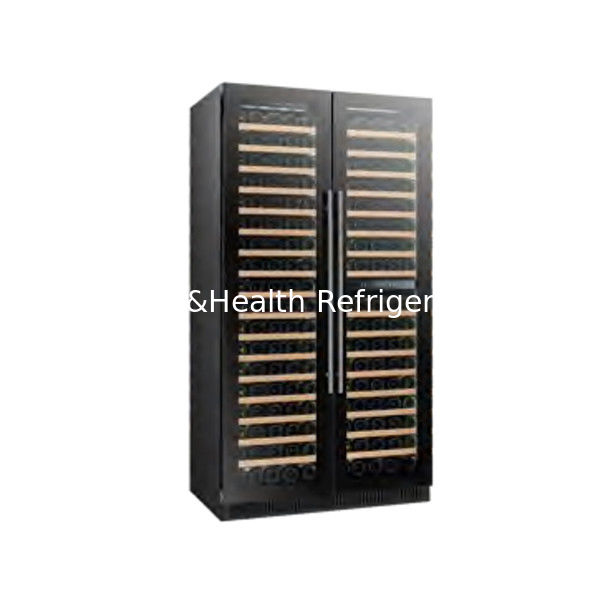 ETL Certificate 110V/60Hz Double Glass Door Wine Cooler Cabinet With R600 Refrigerant