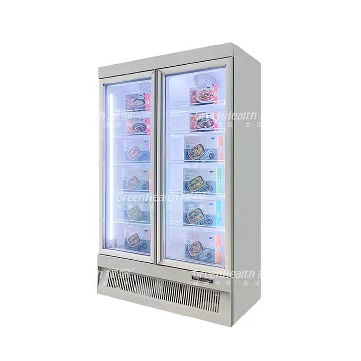 Rapid And Deep Freezing Built In Glass Door Freezer Adjustable Shelf For Frozen Food Display