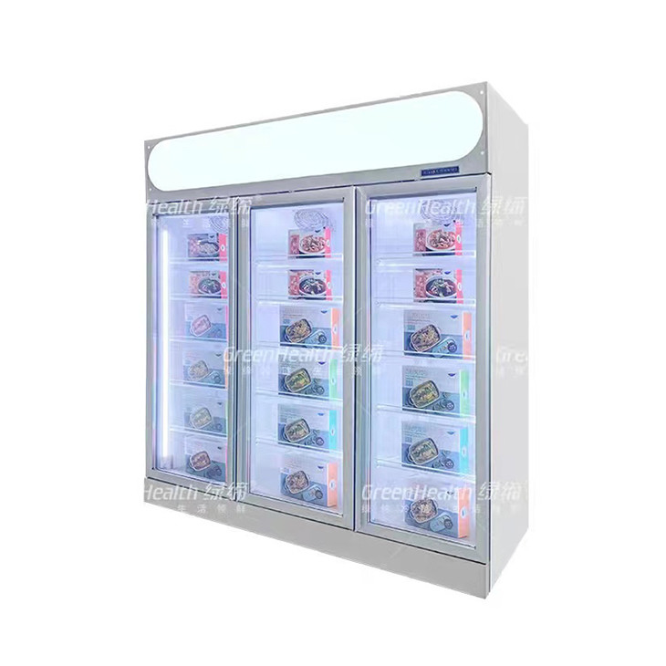 Rapid And Deep Freezing Built In Glass Door Freezer Adjustable Shelf For Frozen Food Display