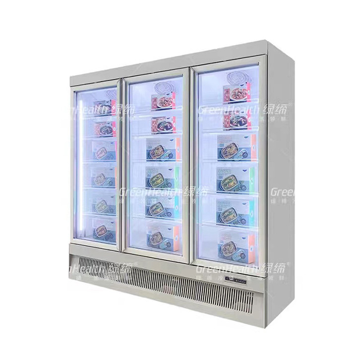 Rapid And Deep Freezing Built In Glass Door Freezer Adjustable Shelf For Frozen Food Display