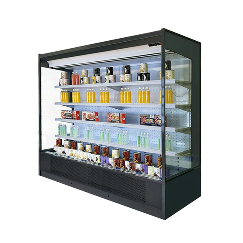Customized Supermarket Bottle Air Cooler Multideck Open Chiller With Plug In System