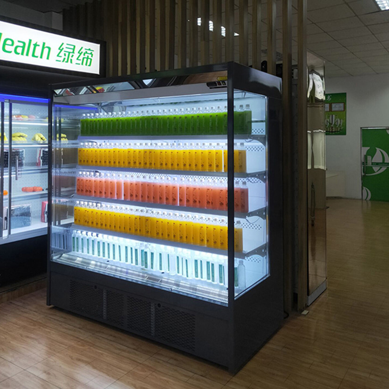 Customized Supermarket Bottle Air Cooler Multideck Open Chiller With Plug In System