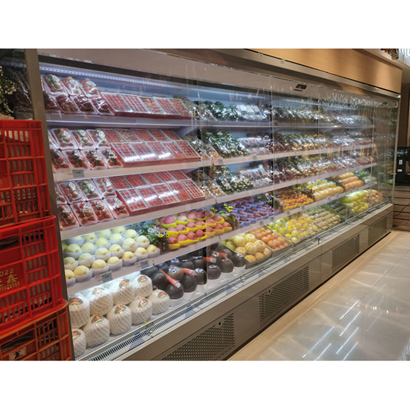 Customized Supermarket Bottle Air Cooler Multideck Open Chiller With Plug In System