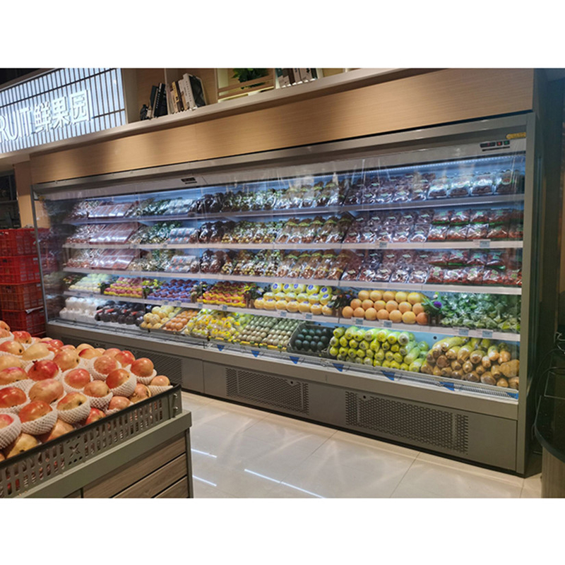 Customized Supermarket Bottle Air Cooler Multideck Open Chiller With Plug In System