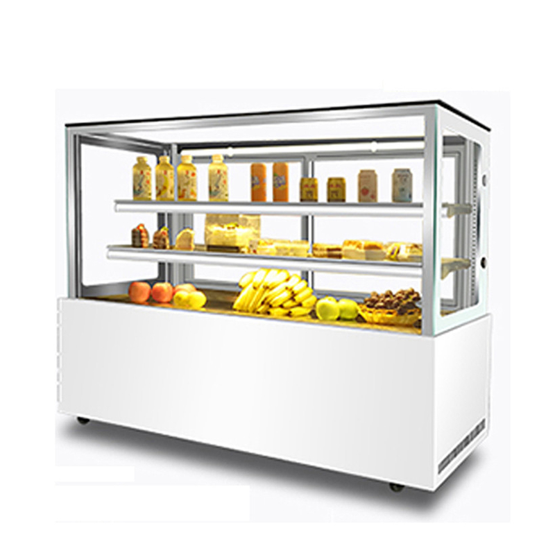 Digital Thermostat 2 Layers Decks Cake Display Showcase For Bakery Shop