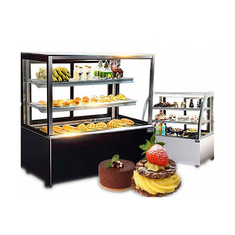 Digital Thermostat 2 Layers Decks Cake Display Showcase For Bakery Shop