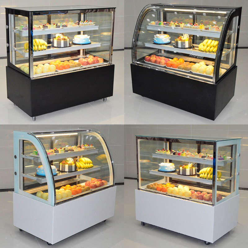 Digital Thermostat 2 Layers Decks Cake Display Showcase For Bakery Shop