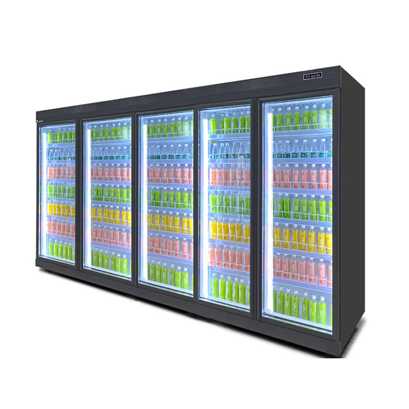 Supermarket Chiller Commercial Beverage Cooler For Drinks Cold Storage And Display